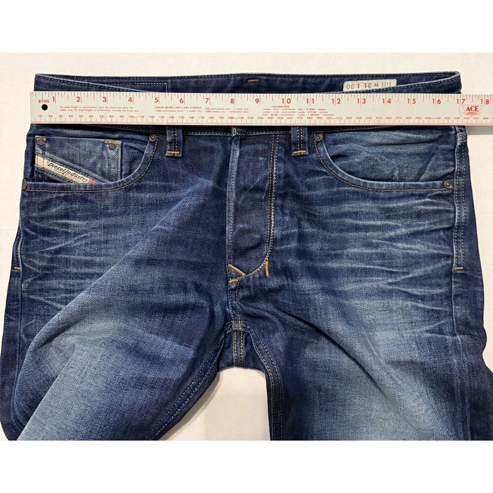 Diesel Larkee Mens 31x30 *33x29 Blue Regular Straight Button Fly Jeans 0073N - Picture 9 of 16
